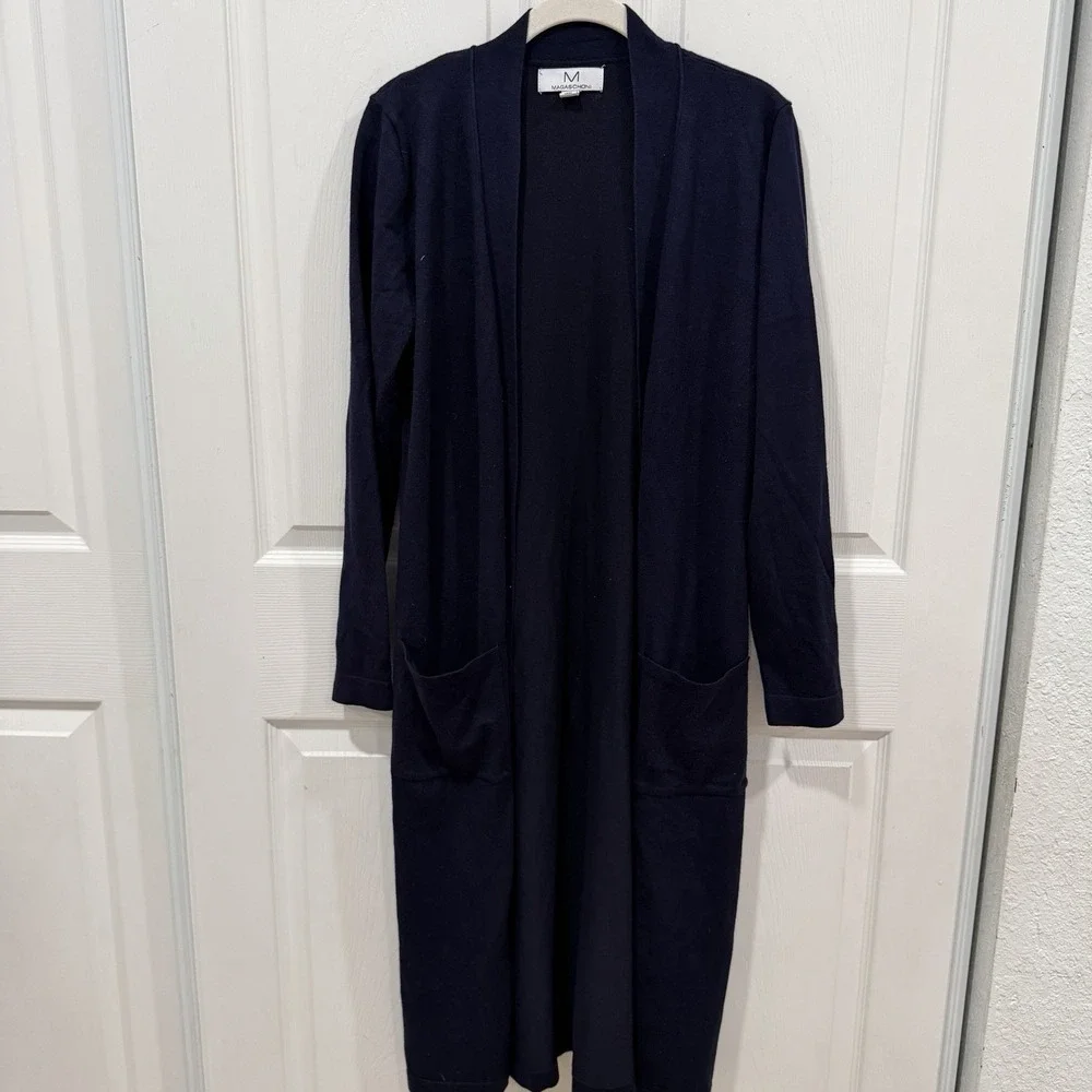 Women's Magaschoni‎ Medium M Blue Cardigan